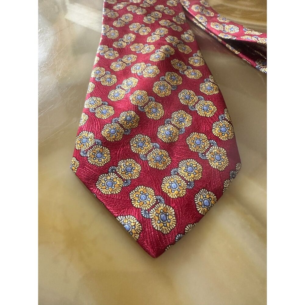 Red Floral Vintage Richel Tie Silk